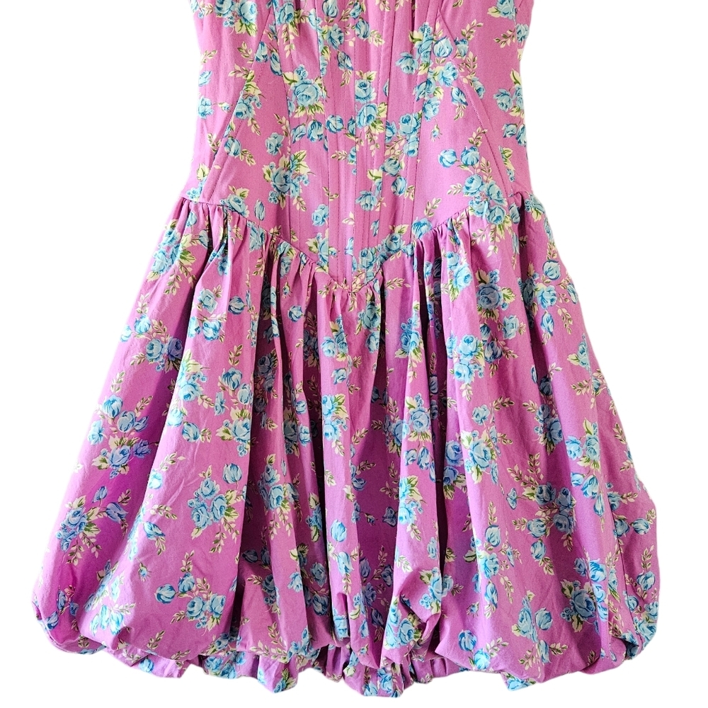 Zara Blogger Favorites Floral Corsetry Inspired Jumpsuit Mini Dress Pink Size S. - Picture 11 of 16